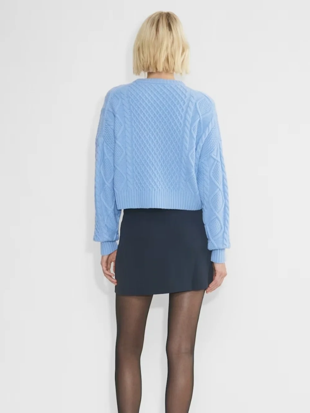 NWT Aritzia Sunday Best Wool Blend Cropped Chunky Peggy Sweater, S - Picture 8 of 12